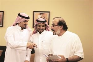الغانم وتوجيهاته للبريكي خلال تصوير احد المشاهد