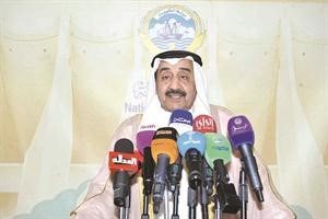 رئيس مجلس الامة جاسم الخرافي متحدثا في المجلس امس