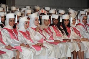 المتفوقات خلال حفل التكريم
