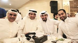 النجم الكوميدي داود حسين والفنان الشاب حسين المهدي والمخرج احمد دشتي في الحفل﻿