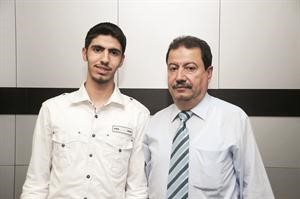المتفوق ابراهيم مع والده 	فريال حماد﻿