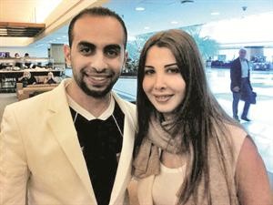 الناصر مع نانسي عجرم في احدى المناسبات﻿