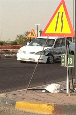 الحادث الذي شهده طريق البحر امس﻿