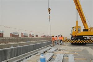 جانب من الاعمال الانشائية على الدائري الخامس	 قاسم باشا﻿