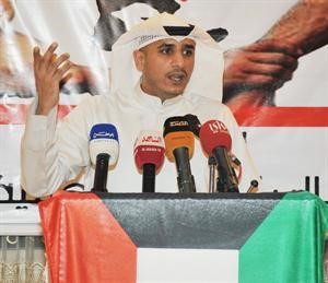 خالد فهد الغانم يتحدث في الندوة﻿