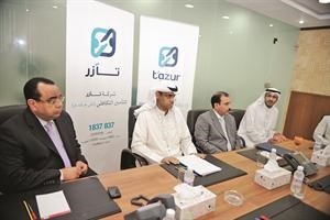 محمد عبدالعزيز البيشي واعضاء من الشركة خلال المؤتمر الصحافي	هاني عبدالله﻿