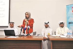 دجاسم الربيعان وانوار القديري وسلطان الطوالة خلال المؤتمر	سعود سالم﻿
