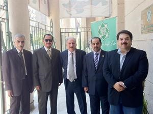 الدويلة والعجمي ومال الله مع امين عام اتحاد المهندسين العرب عادل الحديثي وممثل فلسطين ﻿