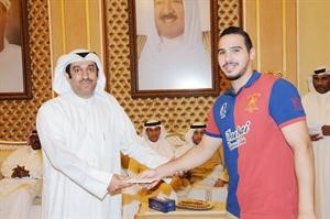 البطل عبدالرحمن البالول حظي بالتكريم﻿
