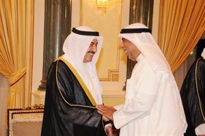الشيخ احمد الحمود مستقبلا مناجي العبدالهادي
