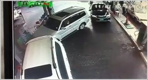 بالفيديو.. حادث غريب في محطة وقود في دبي