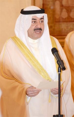  الشيخ احمد الحمود خلال تادية القسم﻿