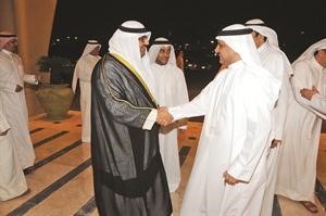 لؤي ومرزوق وطلال الخرافي يقدمون التهاني هاني الشمري
