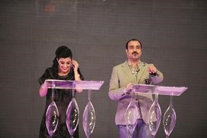 خالد امين وشهد في البرنامج فريال حماد
