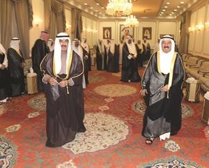 سمو الشيخ ناصر المحمد في استقبال صاحب السمو الامير
