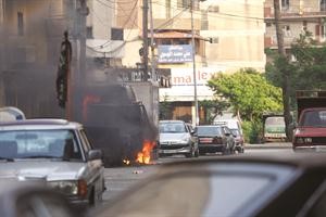اثار الاشتباكات في حي الزهرانية في طرابلس 	محمود الطويل﻿
