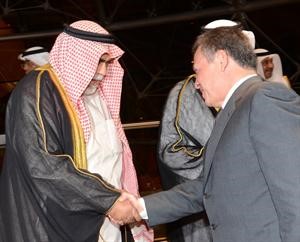 الشيخ احمد الخالد في وداع الملك عبدالله الثاني﻿