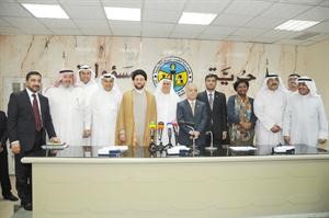السيد عمار الحكيم والوفد المرافق مع قيادات جمعية الصحافيين خلال اللقاء المفتوح هاني الشمري
