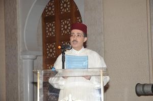 السفير المغربي يلقي كلمته في الحفل﻿
