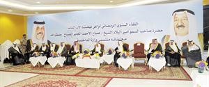 صاحب السمو الامير وسمو ولي العهد في نادي ضباط الشرطة بحضور الشيخ احمد الحمود والشيخ ناصر صباح الاحمد والشيخ علي الجراح﻿