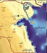 الدائرة تمثل مركز الزلزال﻿