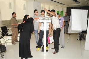 فحص الطول والوزن للزميل سالم الشمري﻿