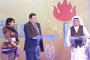 مدير ادارة التسويق والمبيعات الزميل فريد سلوم يتوسط خالد البريكي وشهد في ويانا	فريال حماد﻿