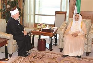 صاحب السمو الامير الشيخ صباح الاحمد خلال لقائه مفتي البوسنة﻿