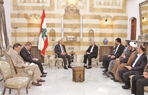 الرئيس ميشال سليمان مستقبلا وفدا ايرانيا برئاسة سعيد جليليمحمود الطويل