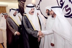 الشيخ محمد الخالد ونجله الشيخ خالد يقدمان التهاني