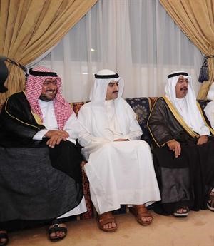 الشيخ دمحمد الصباح والشيخ ثامر الجابر والشيخ ثامر العلي