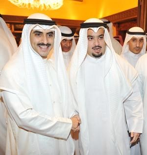 الشيخ ثامر الجابر مهنئا الشيخ خالد الخالد