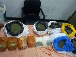 القات المضبوط بحوزة الاثيوبية﻿