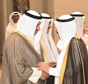 وسمو الشيخ جابر المبارك في وداع سمو الامير