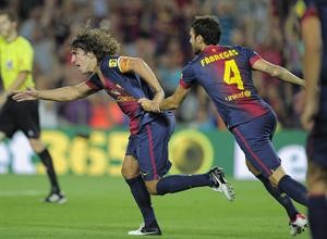 كارليس بويول يقود خط دفاع برشلونة اليوم
