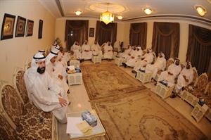 جانب من اجتماع كتلة الاغلبية في ديوان النائب دفيصل المسلم مساء امس الاول هاني الشمري