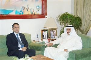 الشيخ دابراهيم الدعيج لدى استقباله السفير التركي﻿