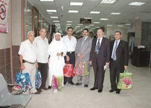 فوزي اللمعي وهشام عبدالعزيز ودنشات النعيم وممدوح عبدالله ومنبيل مكرم ومعاطف لطفي وعبدالمسيح عبدالملاك خلال الزيارة

