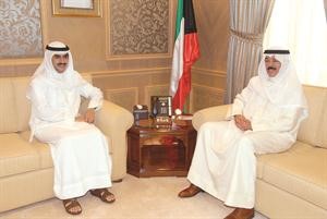 الشيخ محمد الخالد مستقبلا الشيخ ثامر الجابر
