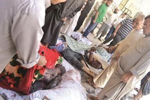 ضحايا مجزرة كفرنبل في ادلب امس 