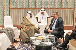 نائب رئيس مجلس الوزراء ووزير الخارجية الشيخ دصباح الخالد خلال لقائه نظيره العراقي هوشيار زيباري﻿