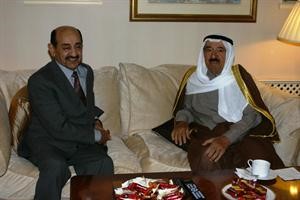صاحب السمو الامير الشيخ صباح الاحمد وجاسم الخرافي﻿