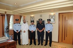 العميد يوسف الانصاري متوسطا اللواء الشرقاوي والعميد المكراد والمقدم الامير﻿