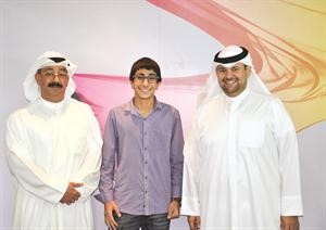 فهد الفهد مع باسل عبدالرزاق عبدالكريم المجلهم الفائز بسيارة فورد موستانج﻿