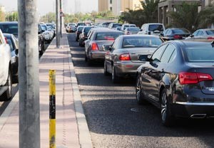 زحام شديد في اول يوم دراسي 	اسامة ابوعطية﻿