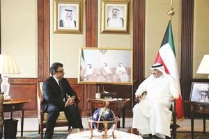 الشيخ صباح الخالد مستقبلا لوجي ناربوني﻿