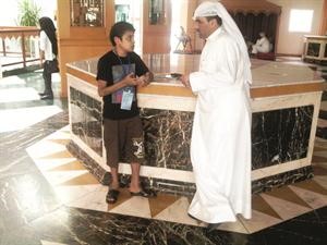 مرشد عبدالرحمن متحدثا للزميل مفرح الشمري﻿