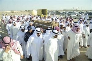 عدد كبير من قيادات الداخلية تقدموا تشييع سعود الحسيني الى مثواه الاخير﻿