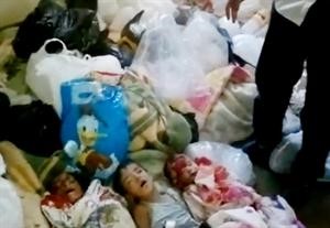 صور الاطفال الذين قضوا في مجزرة بصرى الشام