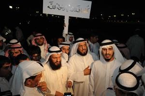 بدر الداهوم وفلاح الصواغ ومحمد هايف بين الحضور
